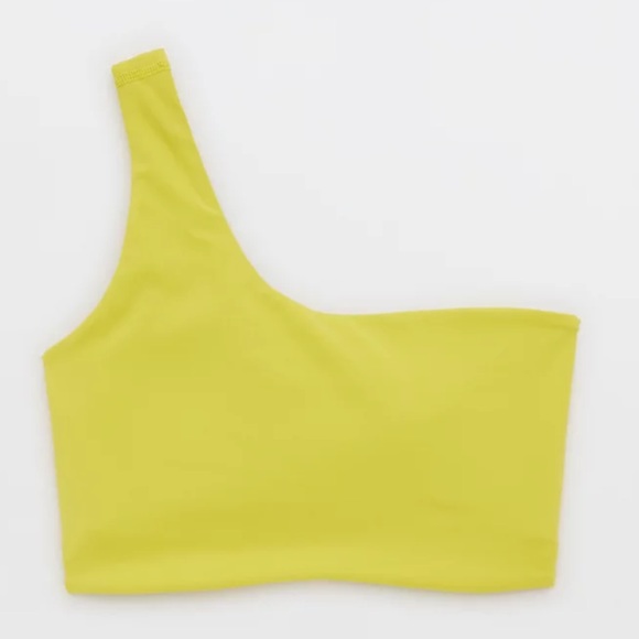Aerie Goals One Shoulder Sports Bra yellow - Picture 4 of 7